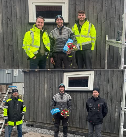 Faglig stolthet og en velfortjent gratulasjon etter bestått fagprøve.