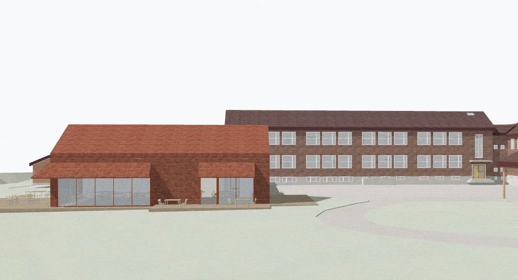 Prosjektmodell for Hovin skole – illustrasjon: Vari Arkitektur